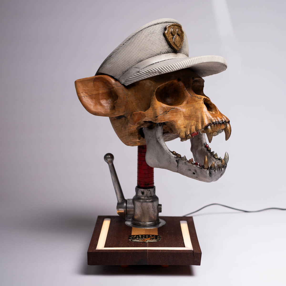 Dead Chase sculpture, three-quarter view facing right