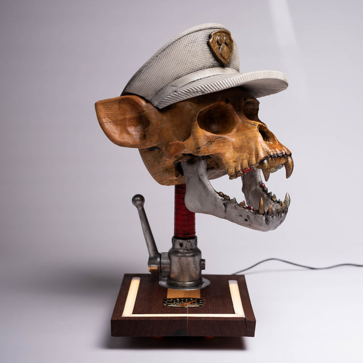 Dead Chase sculpture, three-quarter view facing right